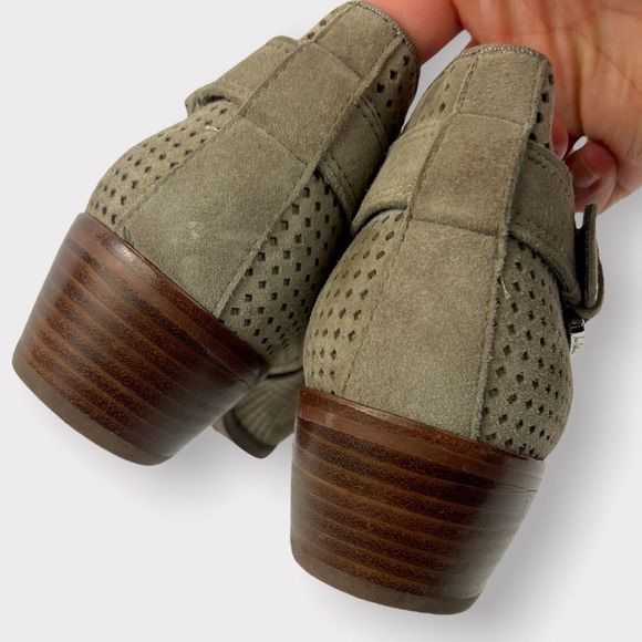 Sam Edelman Paula Perforated Suede Leather Ankle Bootie - Picture 7 of 8